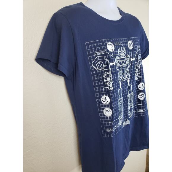 Mighty Morphin Power Rangers Womans Ladies blue t-shirt size 2XL - Picture 5 of 6